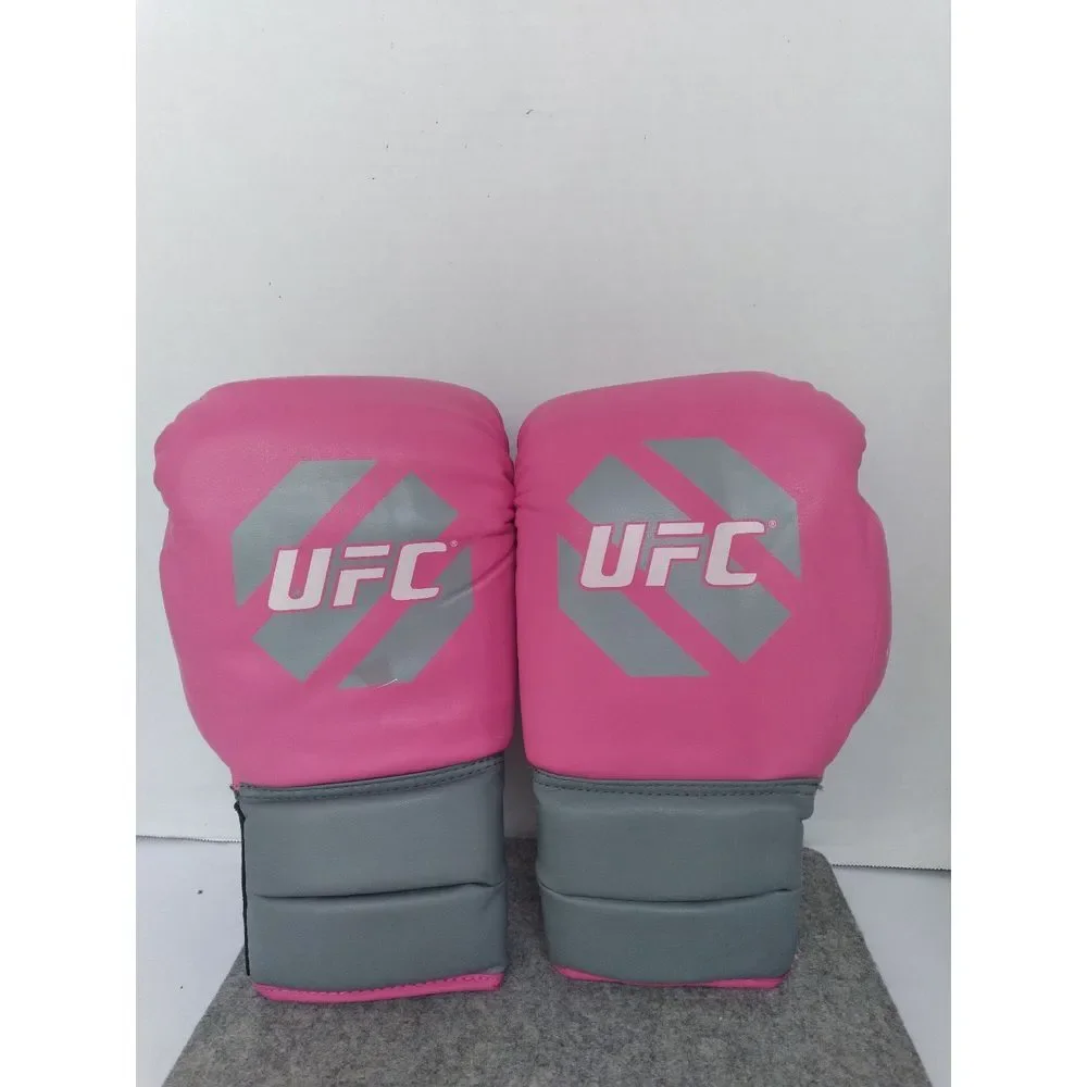 UFC Pink & Grey Boxing Gloves Training Fitness Combat Sports Gear